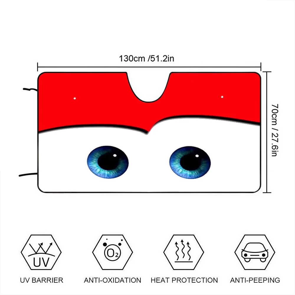 

Забавный мультяшный автомобильный козырек EYES, милый автомобильный солнцезащитный козырек, лобовое стекло, защита от ультрафиолета, передний солнцезащитный козырек, защита внутреннего охлаждения автомобиля