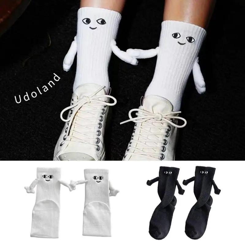 Магнитные всасывающие носки, держите руки, ранние парные носки с 3D куклой и магнитным всасыванием, костюмы на Хэллоуин
