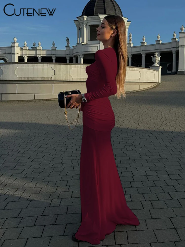 Женское длинное платье с аппликацией классическое платье-футляр круглым вырезом