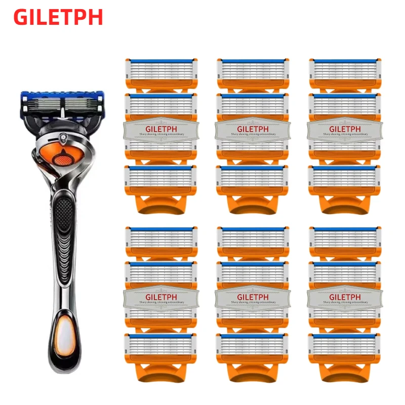 GILETPH оригинальная бритва для мужчин волосы на лице борода ручная кассеты сменные