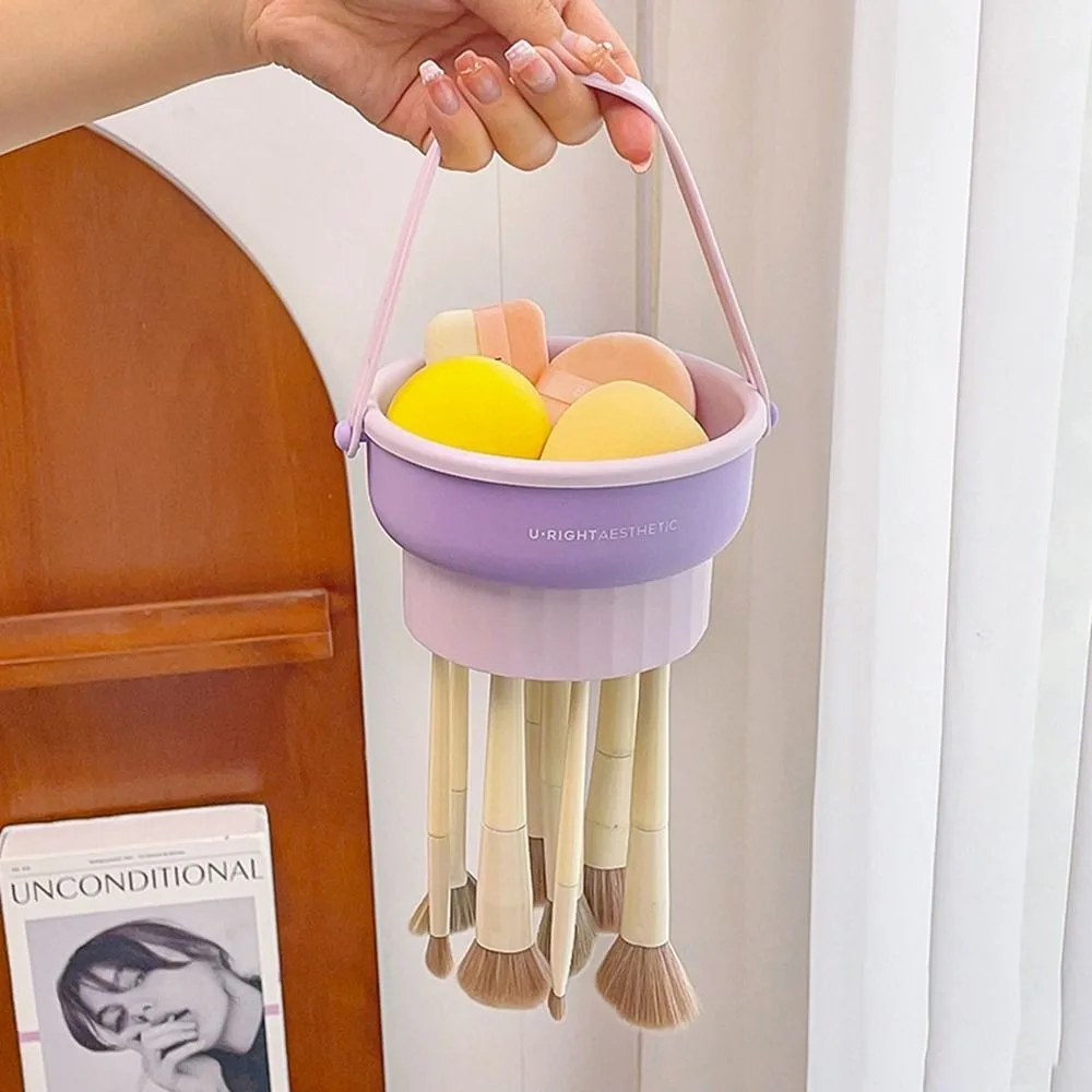 Силиконовая щетка для макияжа очиститель пудры чистящая чаша косметики