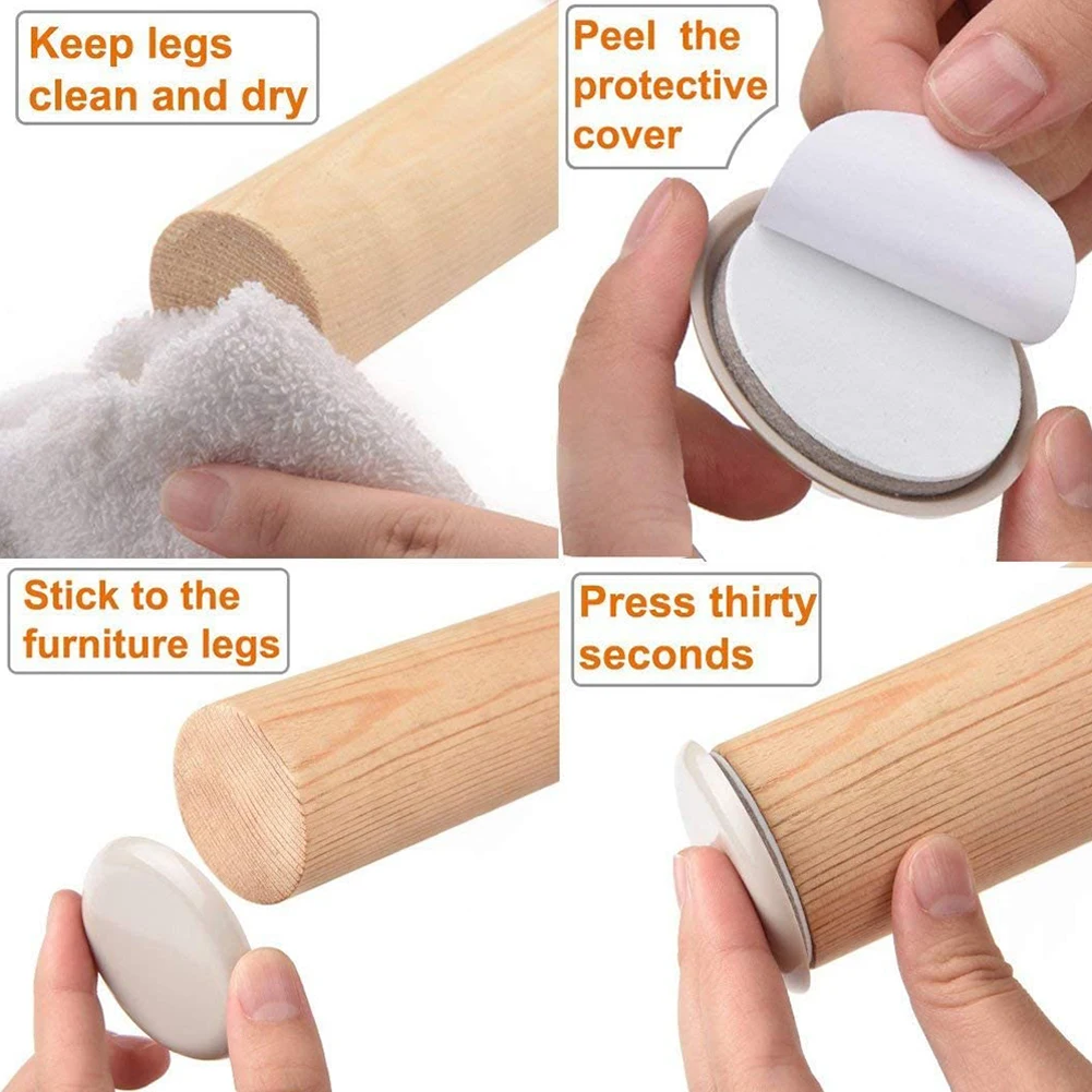 

Brand New Home Office Furniture Sliders Protective Mats Plastic Recliners Reduce Friction And Noise Self-stick