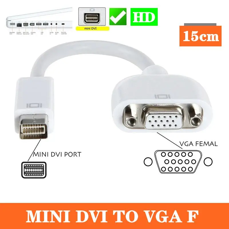 

Кабель-адаптер Mini DVI-VGA HDMI для компьютера, HD-адаптер, конвертер проектора/монитора для ноутбука