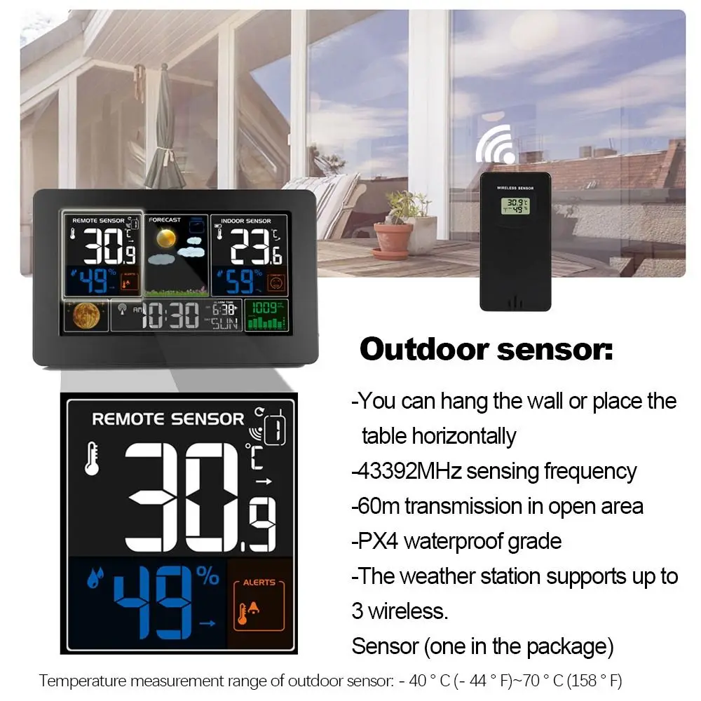 

Наружный календарь Беспроводная метеостанция с измерением влажности, термометром и прогнозом погоды