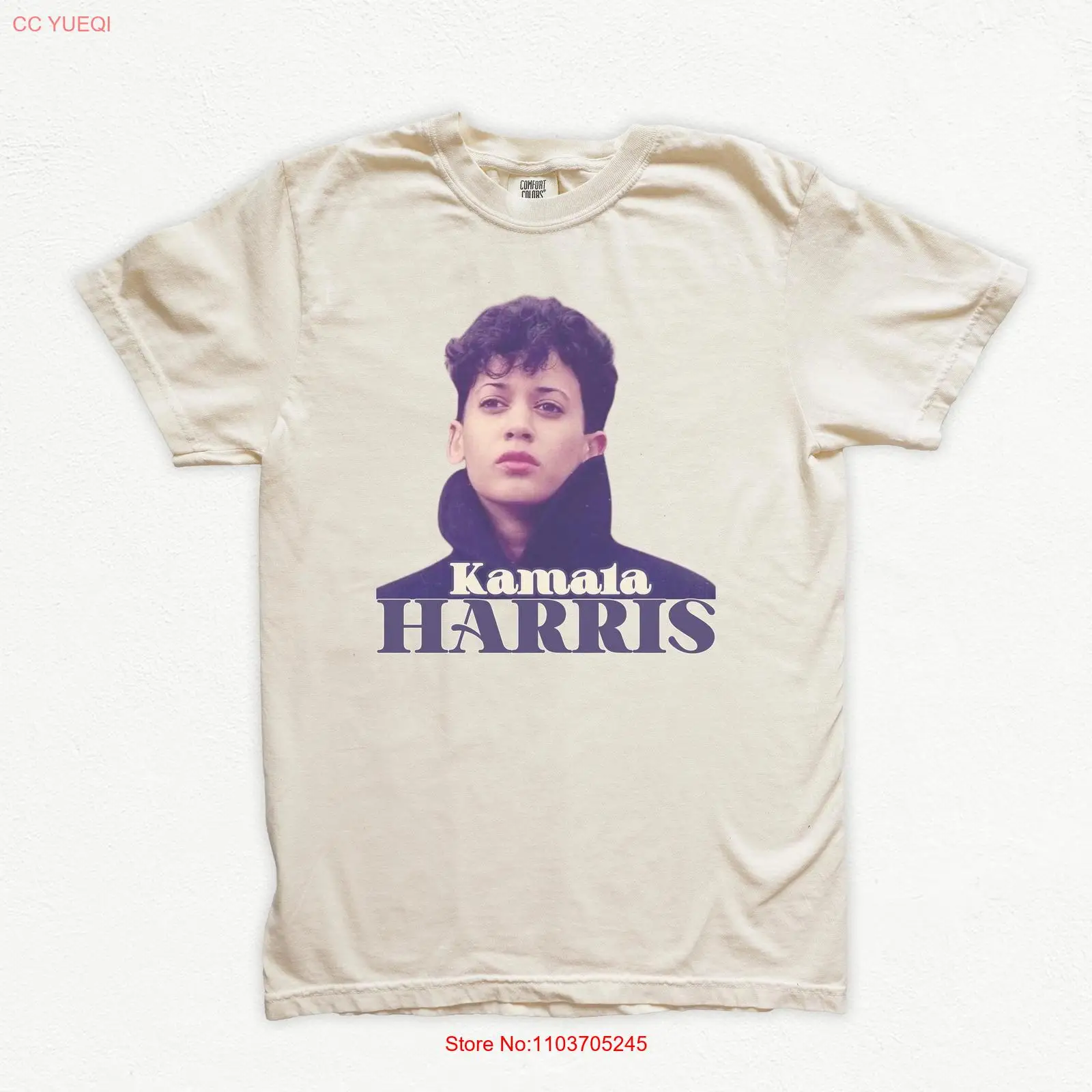Футболка с изображением феминистской молодой камалы Харриса 2024