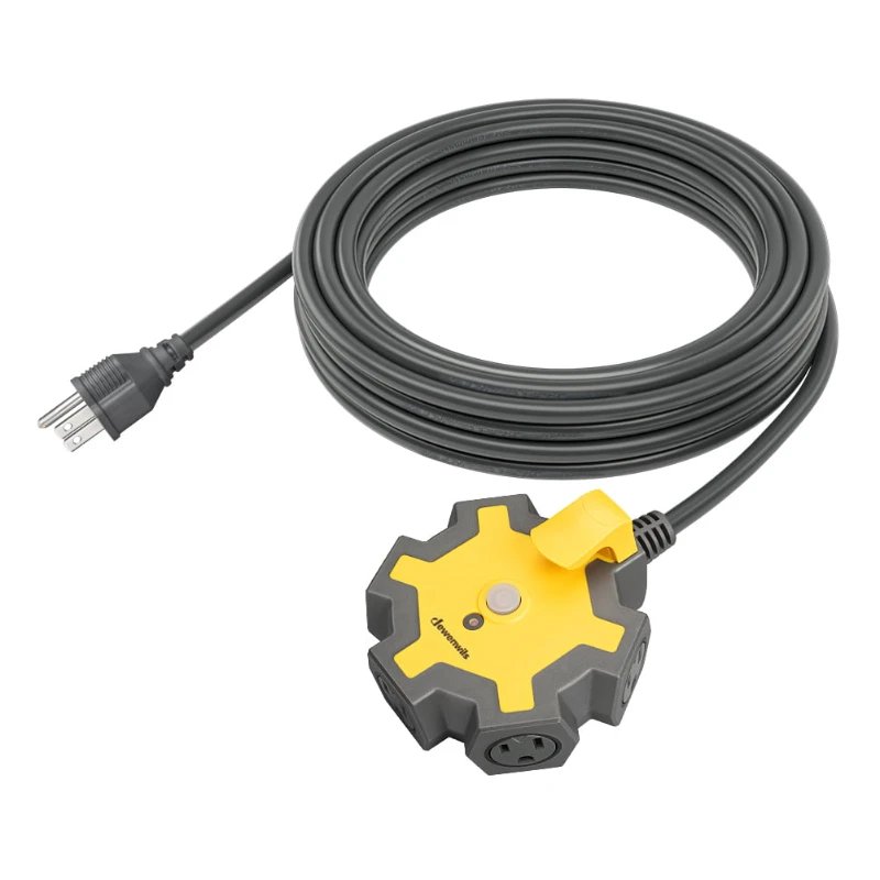

5-Outlet Heavy Duty Industrial Metal Power Strip, 25FT Extra Long Extension Cord
