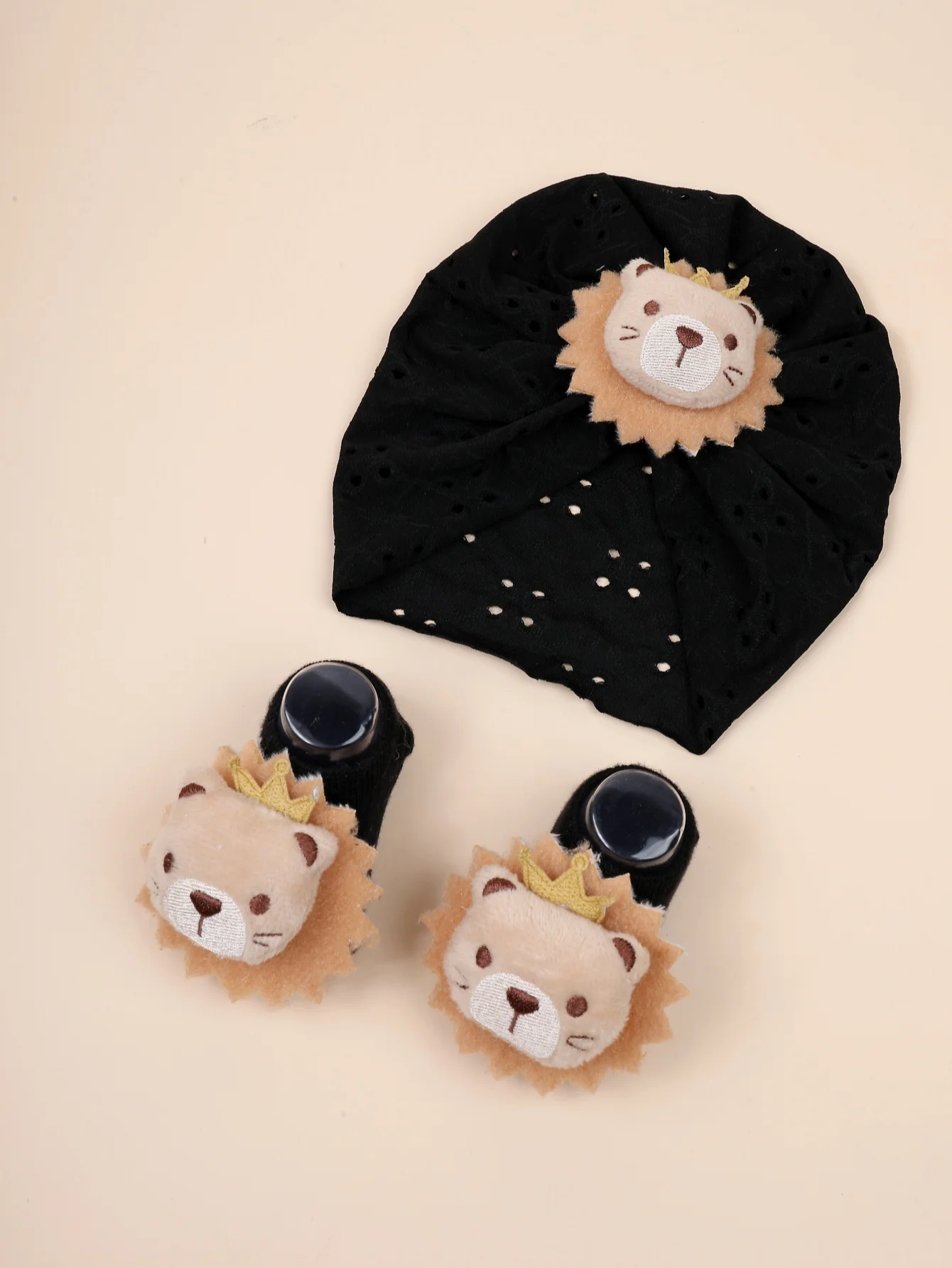 Летние короткие носки и тюрбан для новорожденных девочек