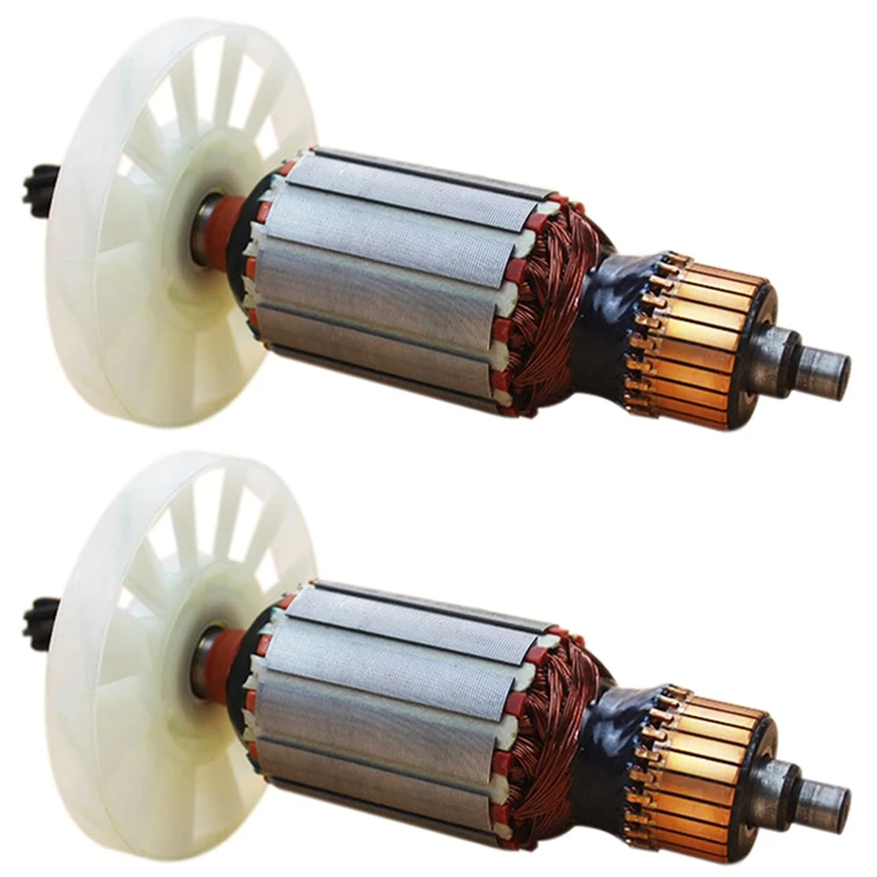 

2X 220V Armature Rotor Anchor Motor Suitable For Makita 0810 Replacement 7 Tooth Electric Hammer