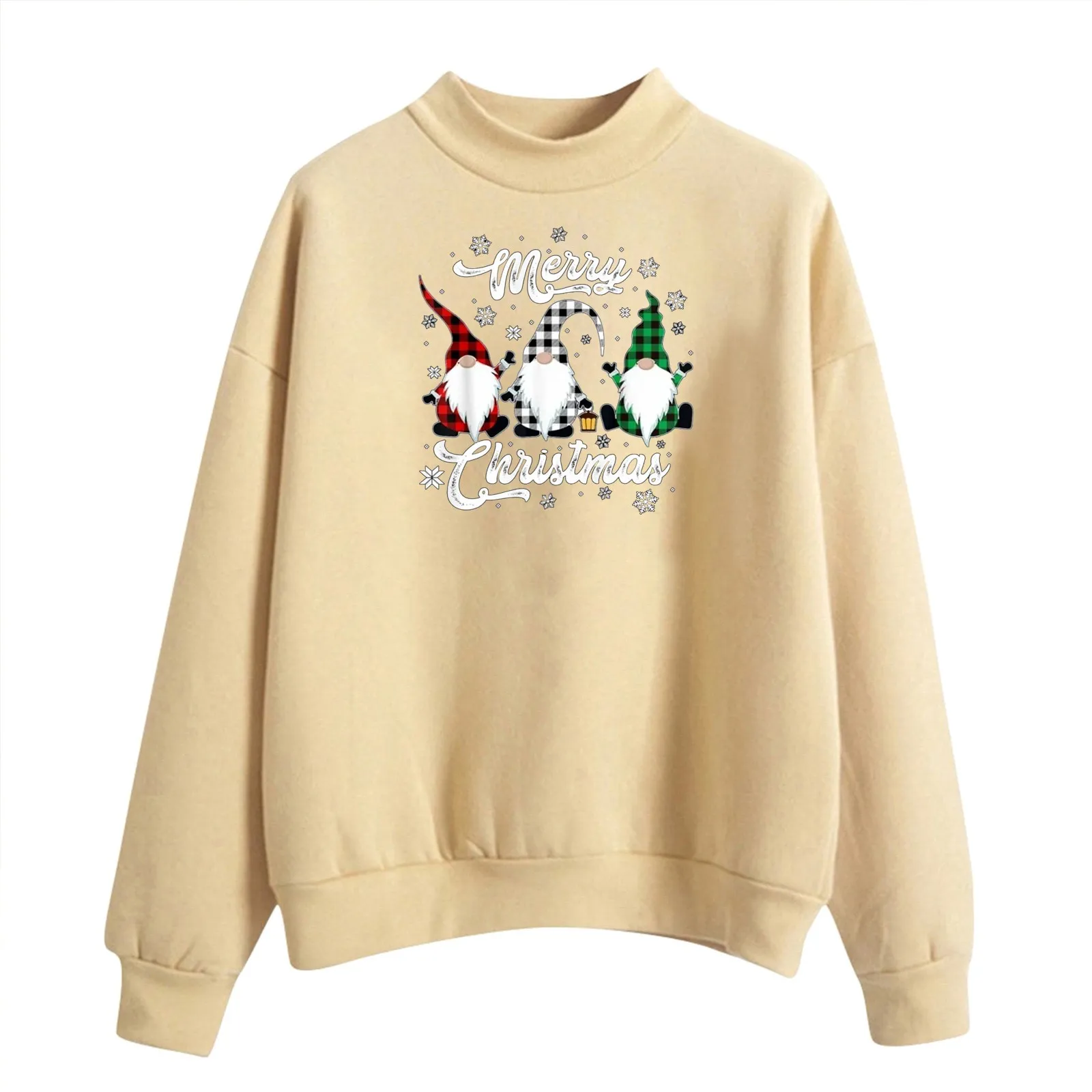 

Женские повседневные свитшоты с рождественским принтом, свитшоты с круглым вырезом и длинным рукавом, милая туника, топы, спортивная одежда, толстовка
