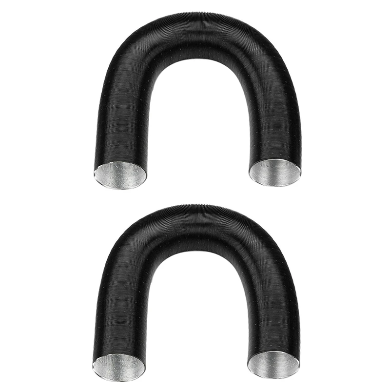

2X Aluminum Foil Heater Hose Preheater Hose For 6000W Air Heater Outlet Car Air Duct Drain Hose 76 Mm