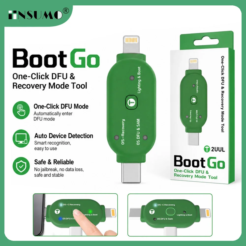 Фото 2UUL TG01 Boot Go – инструмент для восстановления DFU в один клик для iPhone и Samsung, предназначенный для ремонта, программирования и обновления прошивки без разборки устройства. №1