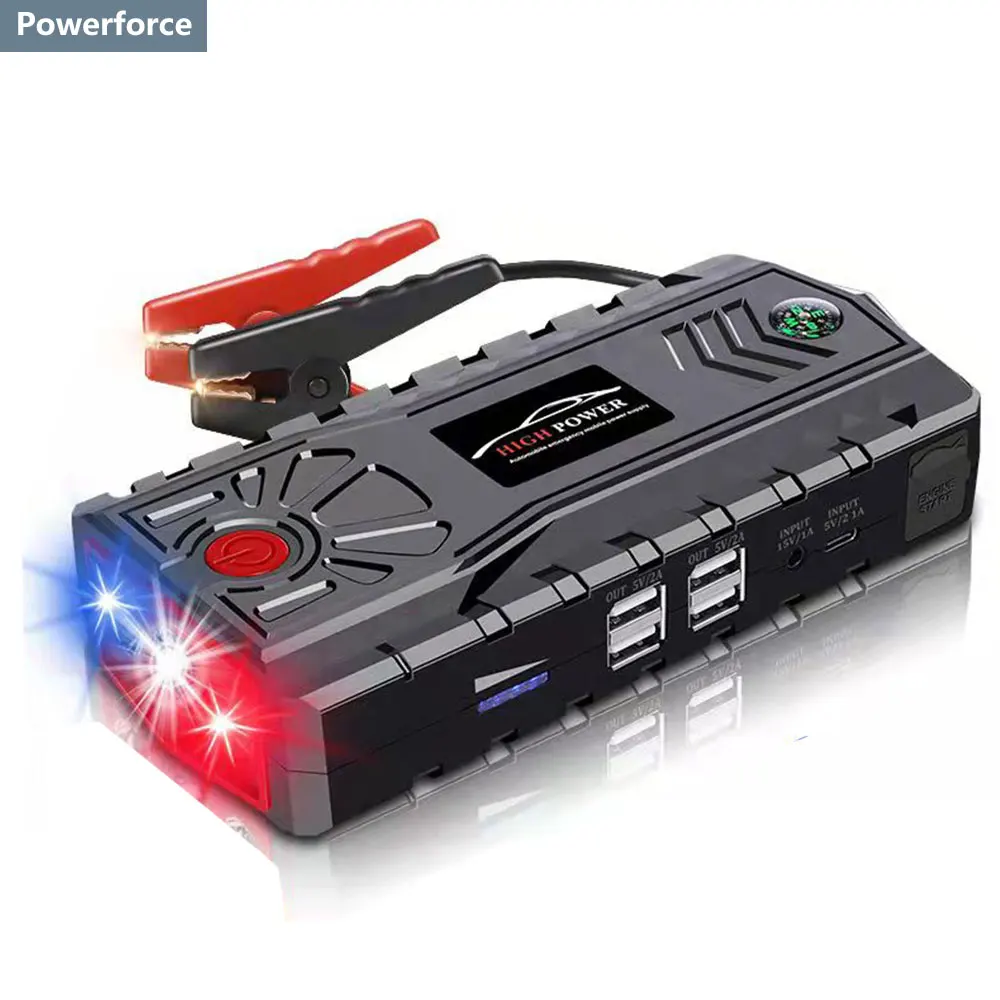 

1200A Multi-Function Car Jump Starter Portable 10000mah Battery Charger 12V Starting Device Petrol Diesel Car Emergency Booster