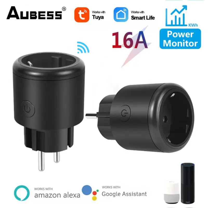 

New WiFi Smart Plug 16A EU Socket Tuya Smart Life APP Work With Alexa Google Home Assistant Voice Control Power Monitor Timing