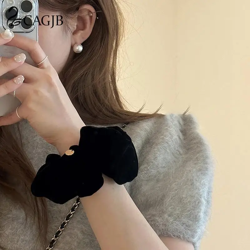 

Xiaojin таблетки бархатная текстура кольцо для волос с большим кишечником свежее и милое обвязывающее кольцо для волос аксессуары для волос