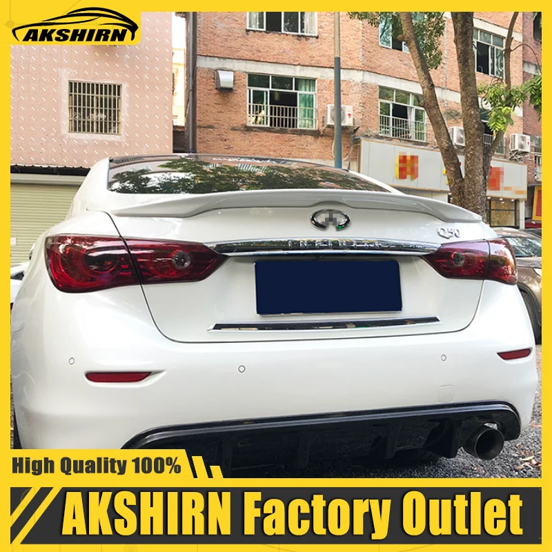 

For Infiniti Q50 Spoiler 2014-2017 Infiniti Q50 Spoiler ABS plastic Material Car Rear Wing Color Rear Spoiler