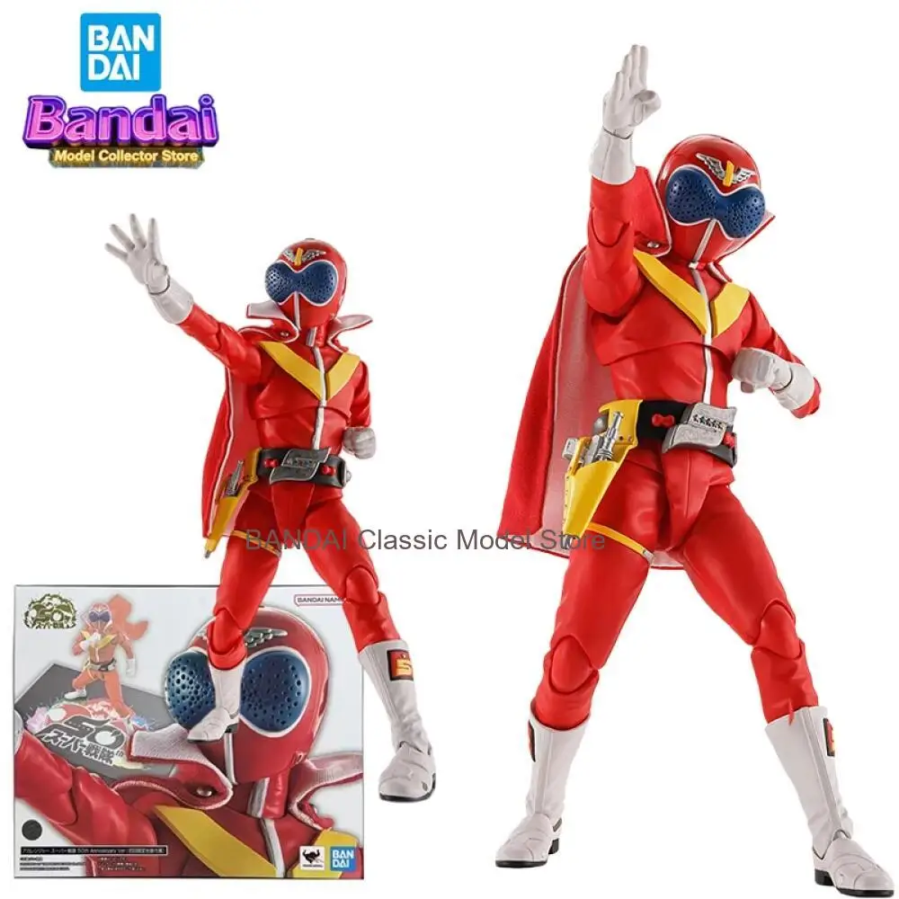 Фото Фигурка Bandai SHF True Bone Sculpture Akaranger, модель Himitsu Sentai Gorenger, аниме-игрушка для мальчиков №1