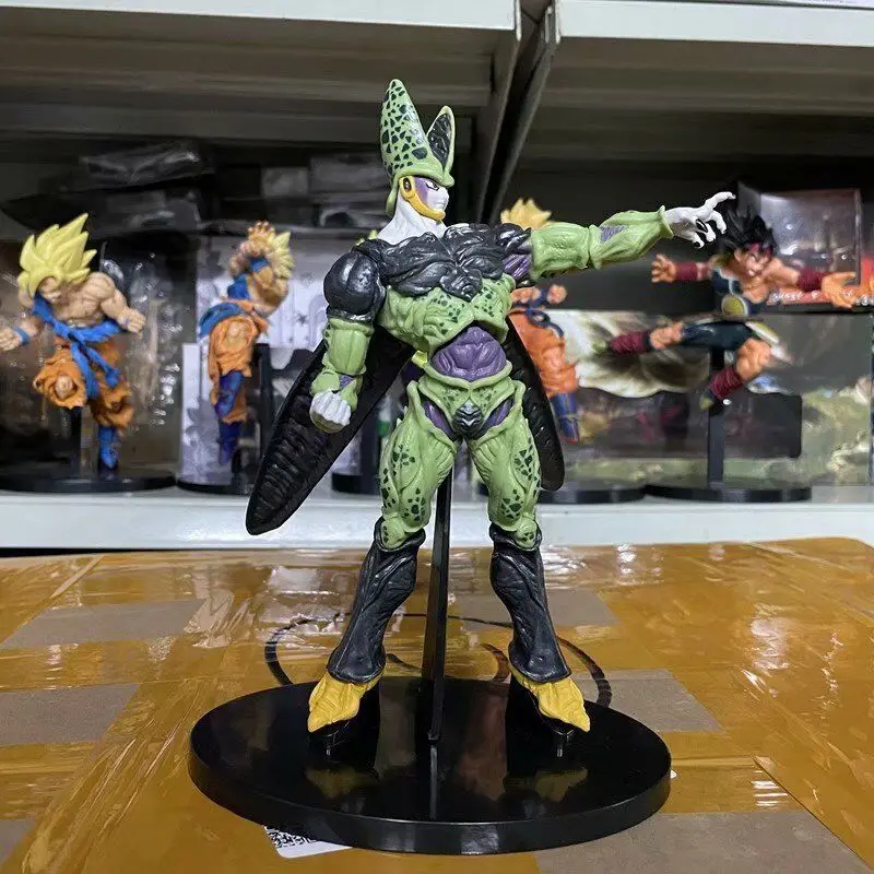 

18cm Dragon Ball Z Cell Awakening Action Anime Figure Doll Son Goku Model PVC Car Collectible Toys Figma Kid Gift