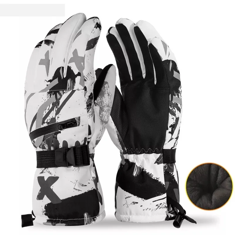 

PHMAX Ski Gloves Waterproof Touchscreen Function Snowboard Thermal Gloves Warm Windproof Snowmobile Snow Gloves Men Women