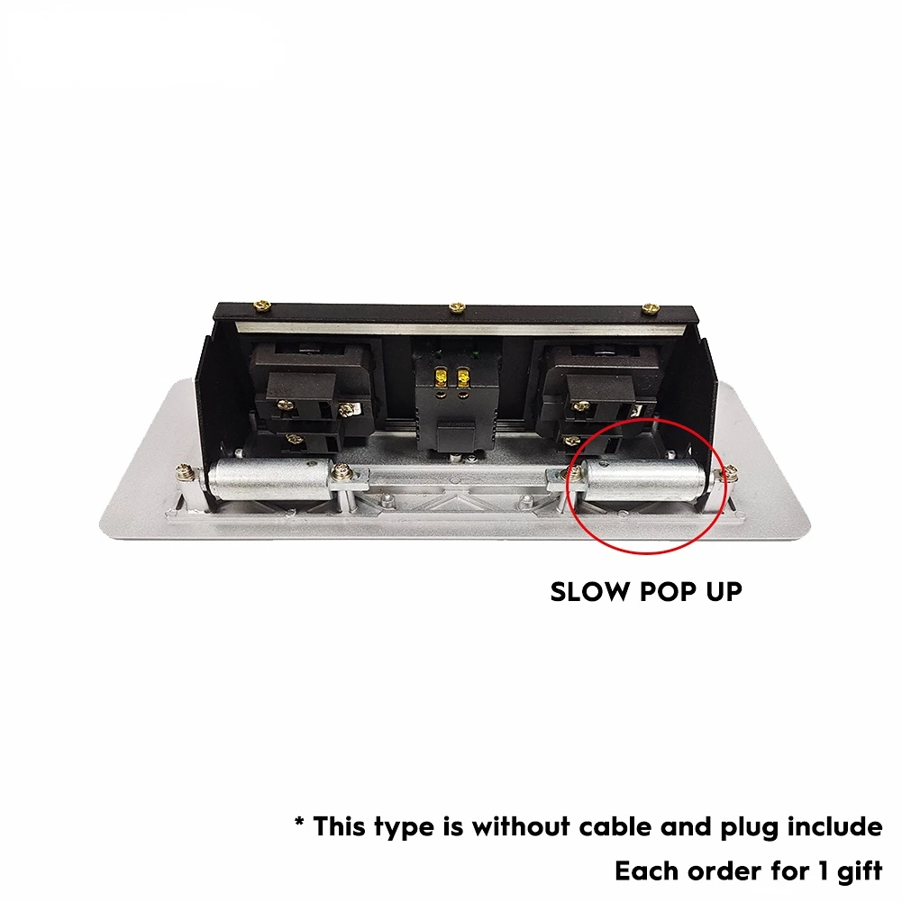 Полностью алюминиевая панель стандарта США настольная розетка скрытого типа