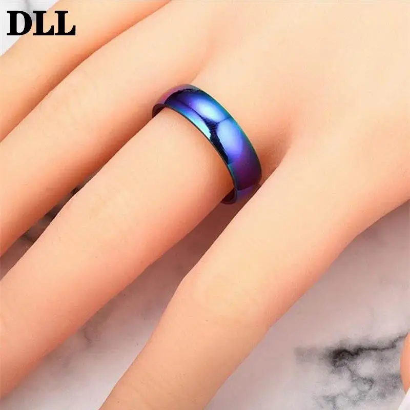 

1PC Therapy Lose Weight Rainbow Ring Titanium Steel Ring 16-22mm Slim Ring Men Women Health Care Jewelry