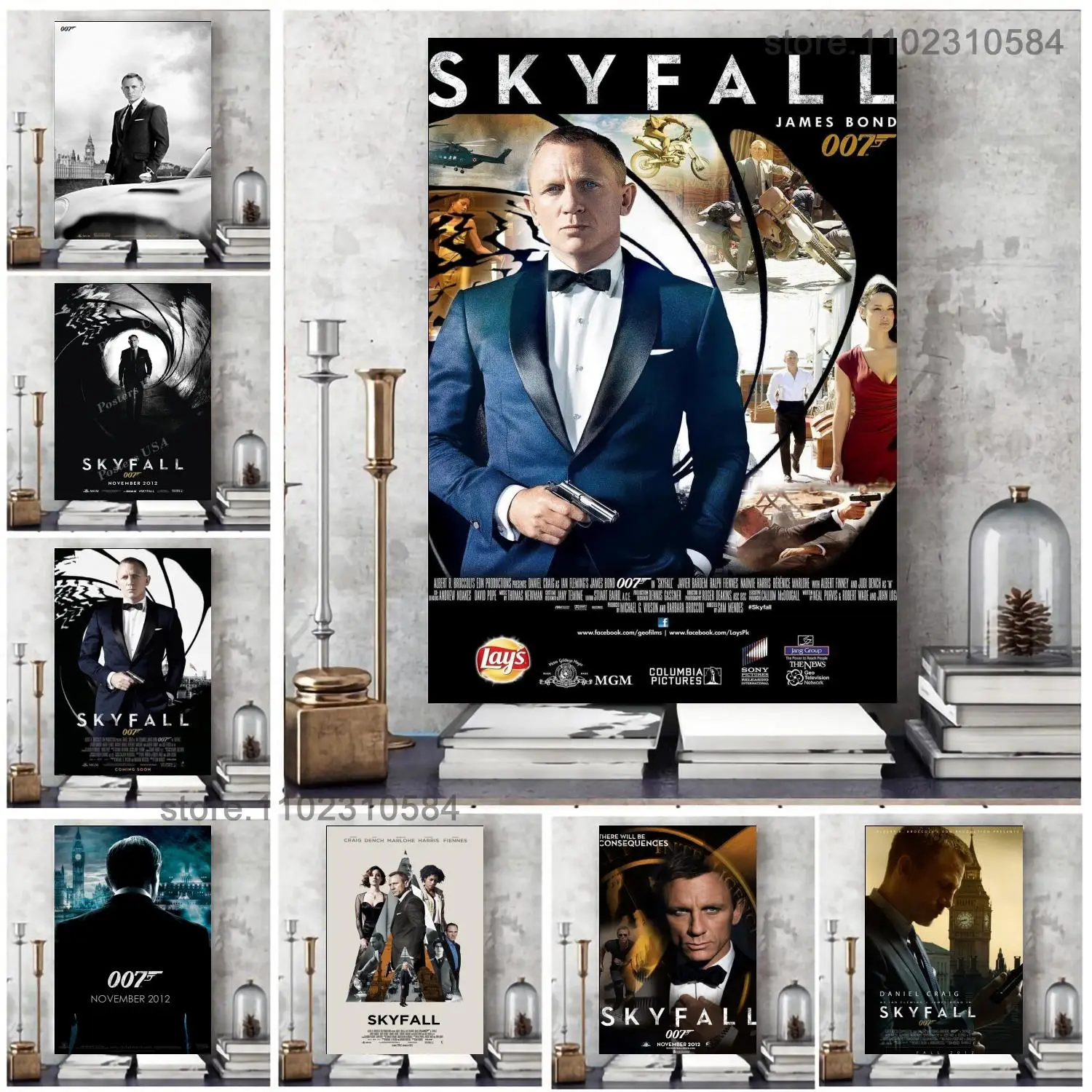 

skyfall poster Wall Art Canvas Posters Decoration Art Poster Personalized Gift Modern Family bedroom Painting