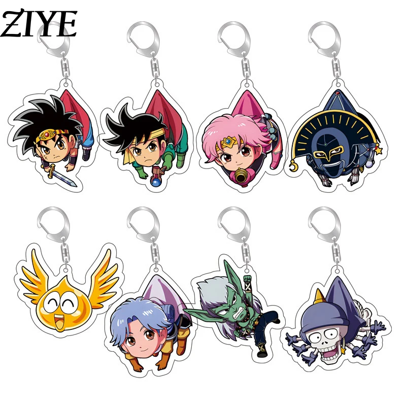 

Anime Game DRAGON QUEST Acrylic Keychain Doragon Kuesuto: Dai No Daibouken Dragon Warrior Kuesuto Bag Keyring Jewelry Fans Gifts