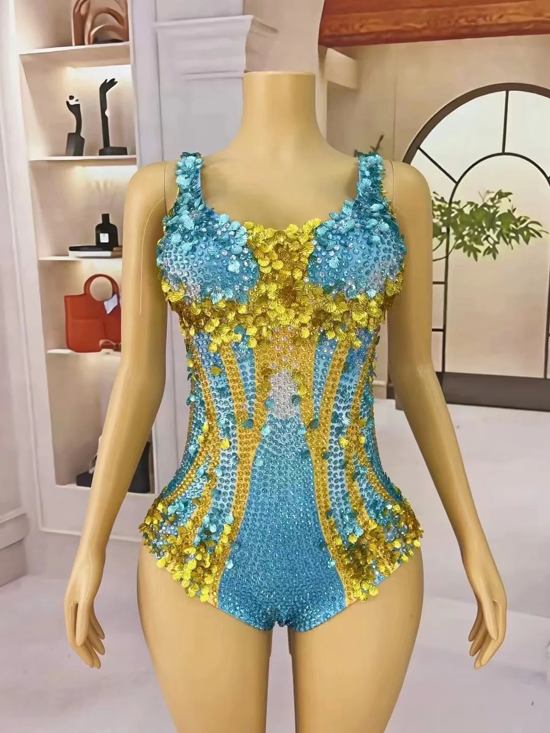 High Street сексуальный женский наряд с блестками и стразами роскошный сценический