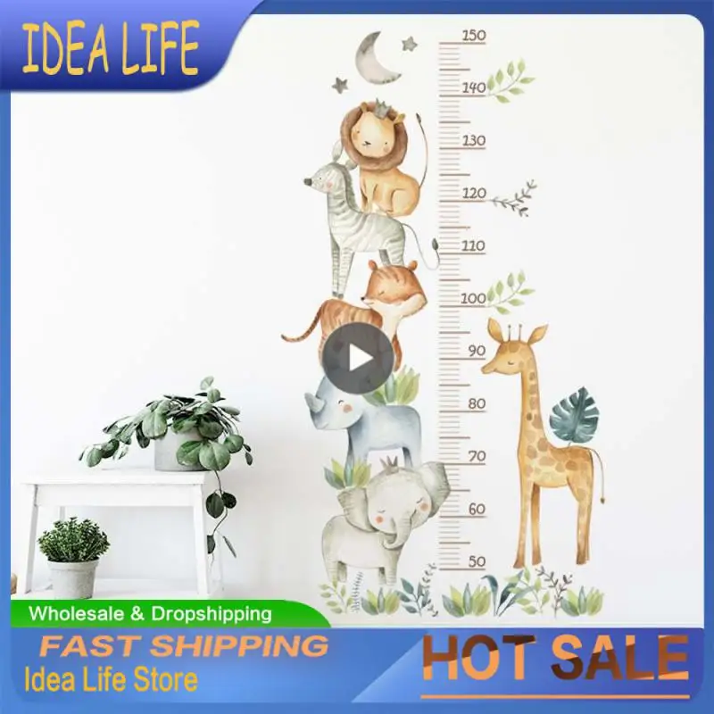 

Measurable Height Height Measurement Wall Sticker Waterproof Wall Decoration Animal Height Stickers Detachable Animal Picture