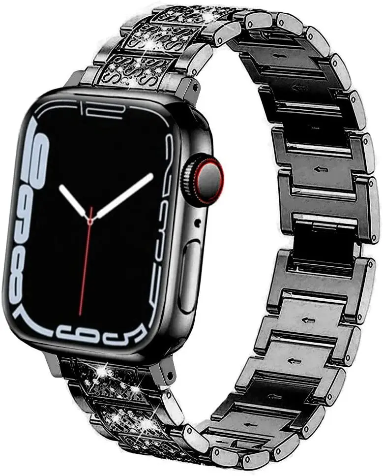 Metal Link strap For Apple watch band 45mm 41mm Stainless Steel Quick Release Bracelet Band For iWatch 7 6 5 4 SE 44mm 40mm 42mm