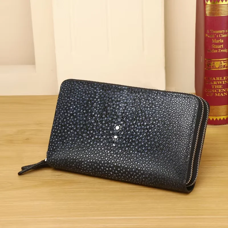 Мужской портфель-кошелек из воловьей кожи. Высококачественная