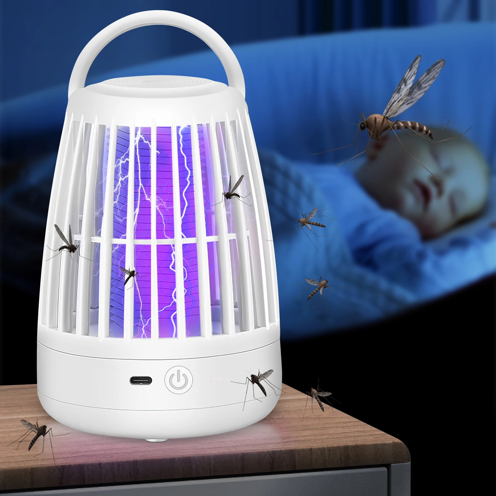 УФ-лампа от комаров с зарядкой USB