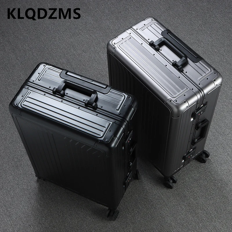 KLQDZMS 20’’24’’28 Inch High-quality All-aluminum Magnesium Alloy Trolley Suitcase Universal Hand Luggage Rolling Boarding Box