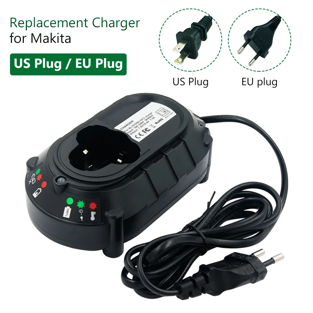Высококачественное зарядное устройство с Европейской/американской вилкой 110-240 В переменного тока для Makita 10,8 В, электроинструменты, литий-ионная батарея BL1013 BL1014