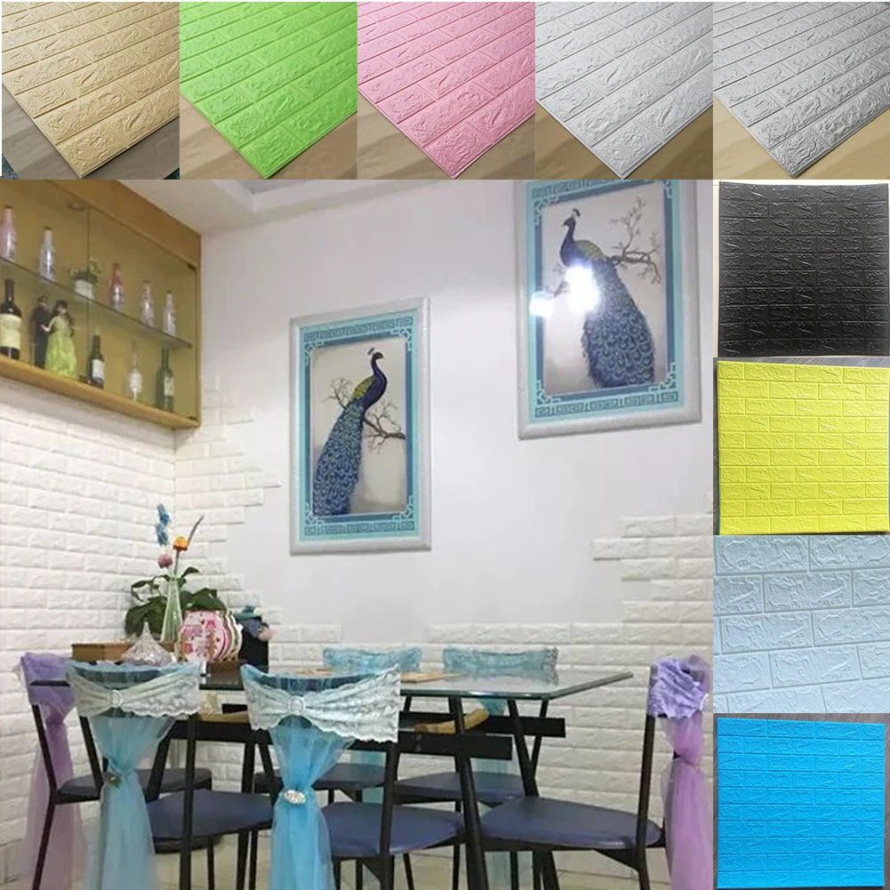 5 шт. 3D Самоклеящиеся настенные наклейки из ПЭ сильное клейкое украшение для