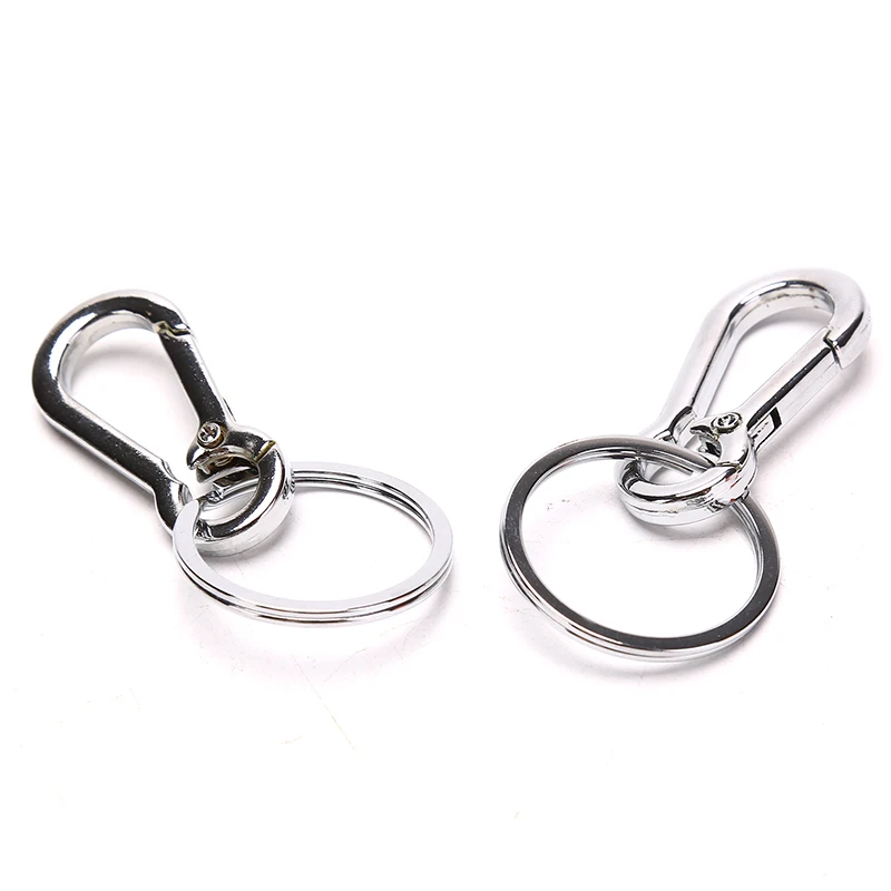 

2pcs Anti-lost Waist Belt Clip Keyring Buckles Metal Key Ring Against Loss Outdoor Climbing Keychains