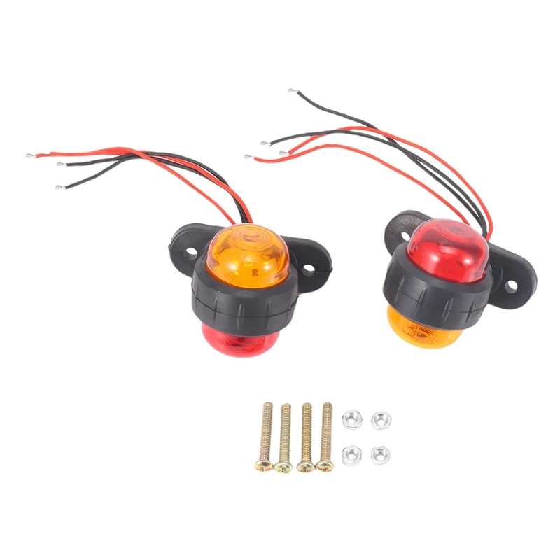 

2Pcs Truck Trailer LED Lamps 24V Car Side Marker Lights Warning Signal Side Marker Light