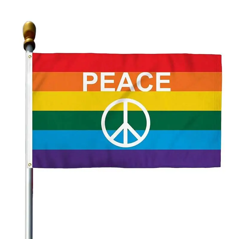 

3x5 FT Rainbow Flag Gay Lesbian Homosexual Bisexual Pansexuality Transgender LGBT Pride Banner