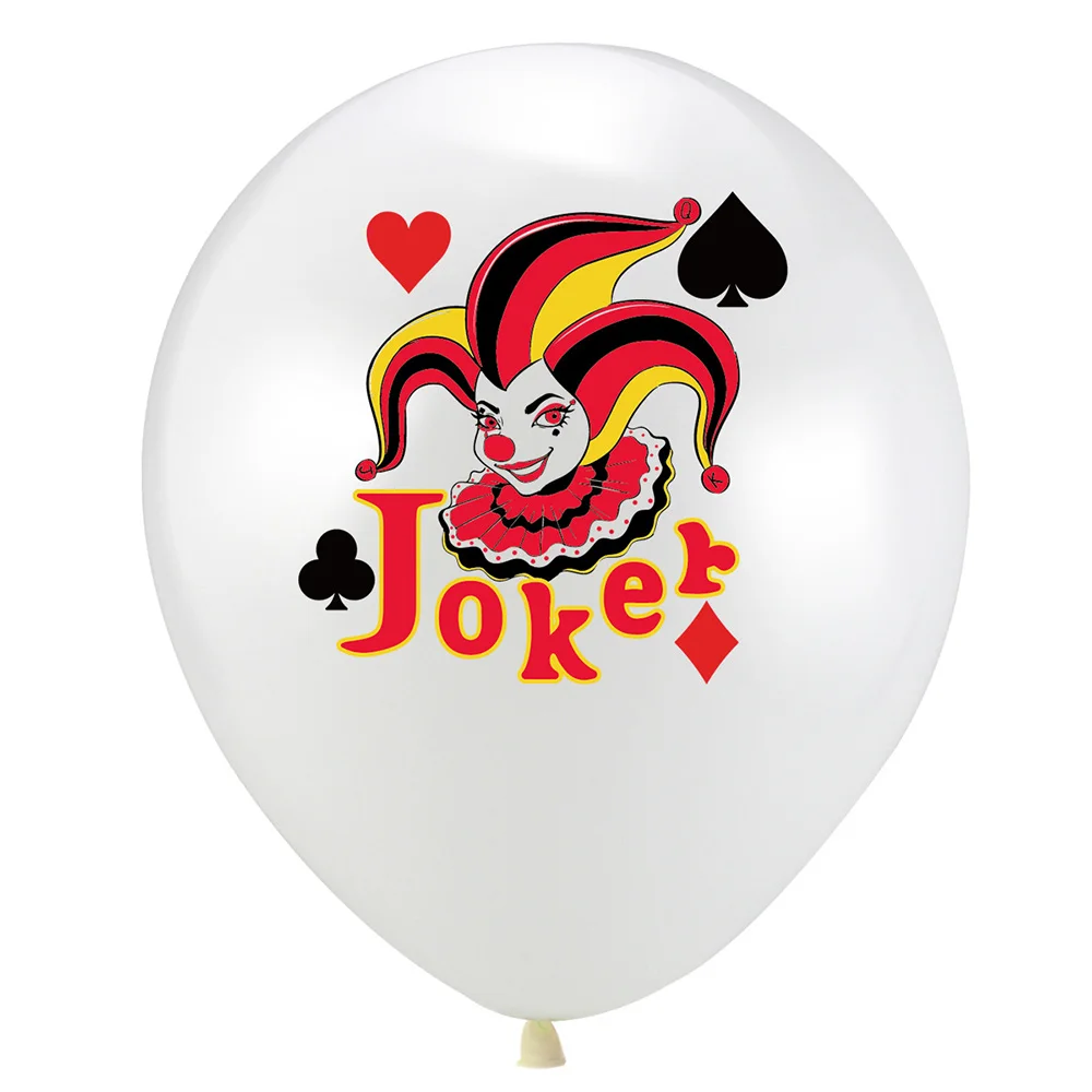 

10pcs Casino Night Party Decorations Balloons Las Vegas Supplies Birthday Poker Helium Balloon 12Inch Decor
