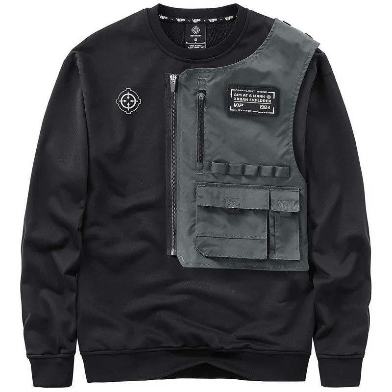 Мужские модные толстовки Techwear Hi Street механический Тактический пуловер свитшоты
