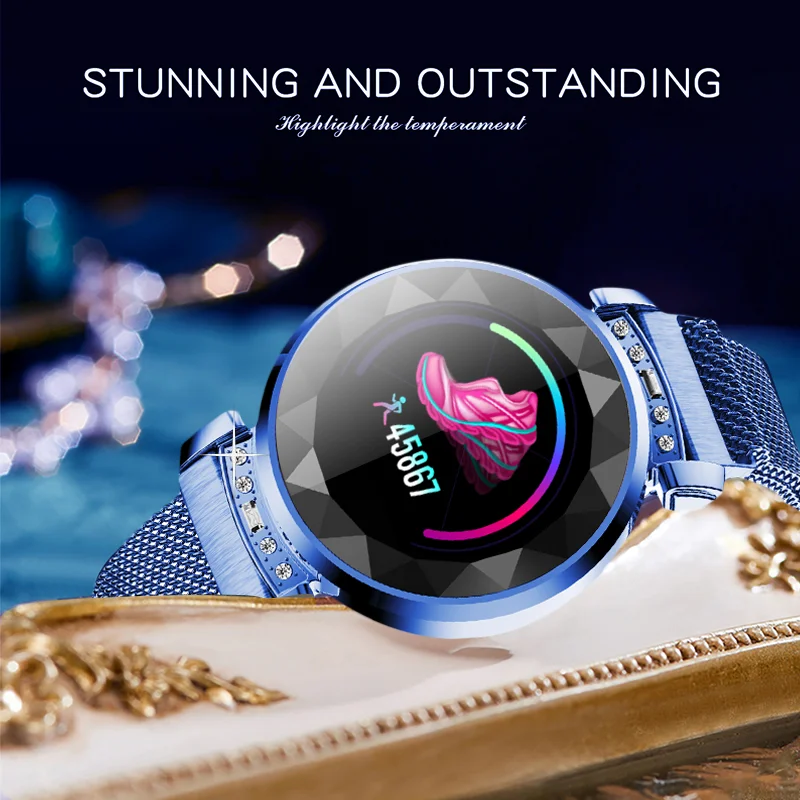 

220VOLT 2022 NEW Diamond Crystal SL08 Smartwatch Woman HeartRate Message Reminder IP68 Waterproof Step Count Gift for xiaomi