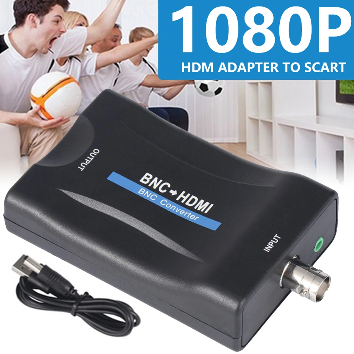 

Адаптер BNC-HDMI для видеоконвертера, 1080P/720P, HD-дисплей, выходной интерфейс BNC, HD-проектор HDTV, входной разъем BNC для камеры