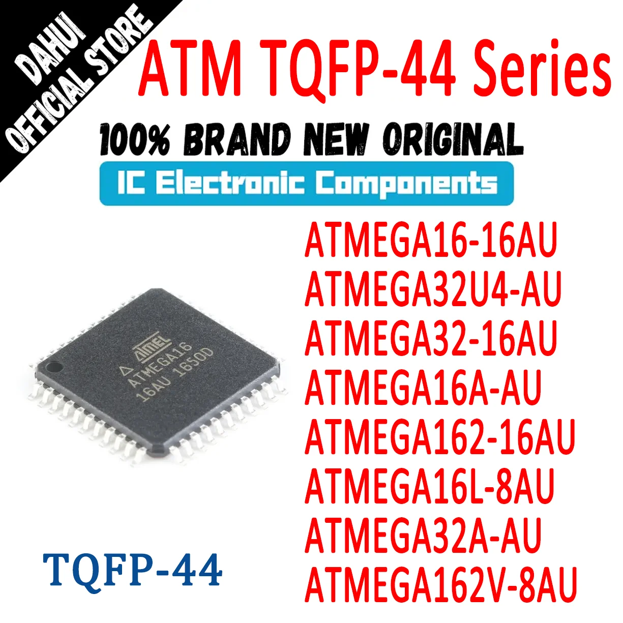 

ATMEGA16-16AU ATMEGA16A-AU ATMEGA16L-8AU ATMEGA32-16AU ATMEGA32A-AU ATMEGA32U4-AU ATMEGA162-16AU ATMEGA162V-8AU IC MCU Chip