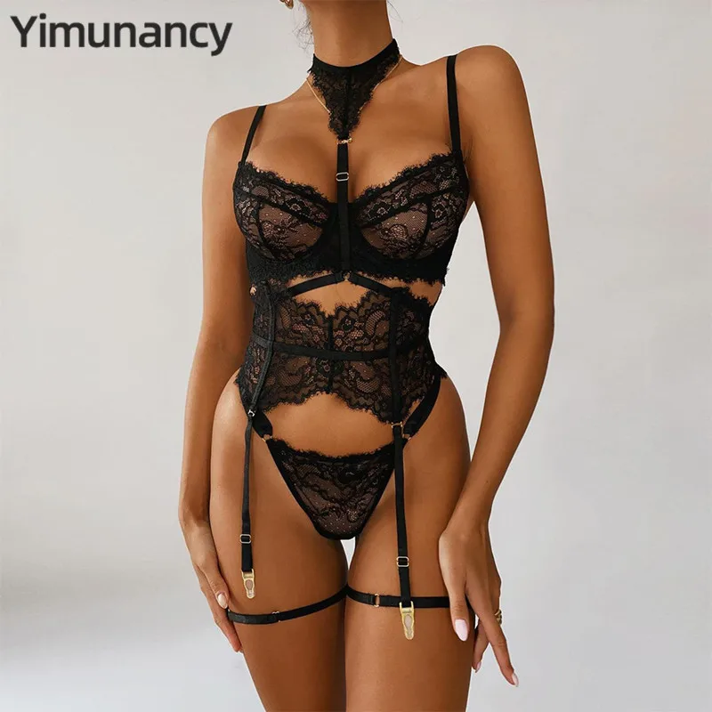 Women’s Underwear Set Yimunancy Women’s 3-Piece Lace Lingerie Set: Halter Patchwork Design with G-String – Sexy Underwear for Ladies Women’s Underwear Set Yimunancy Women’s 3-Piece Lace Lingerie Set: Halter Patchwork Design with G-String – Sexy Underwear for Ladies