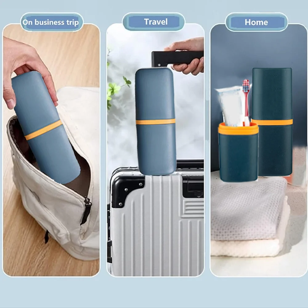 Indywidualna nazwa Pudełko na szczoteczki do zębów Organizer z odłączanym kubkiem płukania ust Przenośny grzebień pasty Etui przechowywania