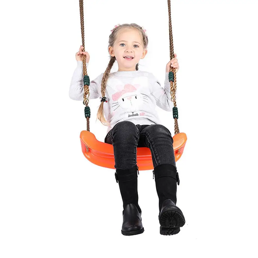 

Plastic Seat Swing Set Outdoor Garden Seat with Adjustable Ropes Playground Accessory for Kids Children Outdoor Toy HWC