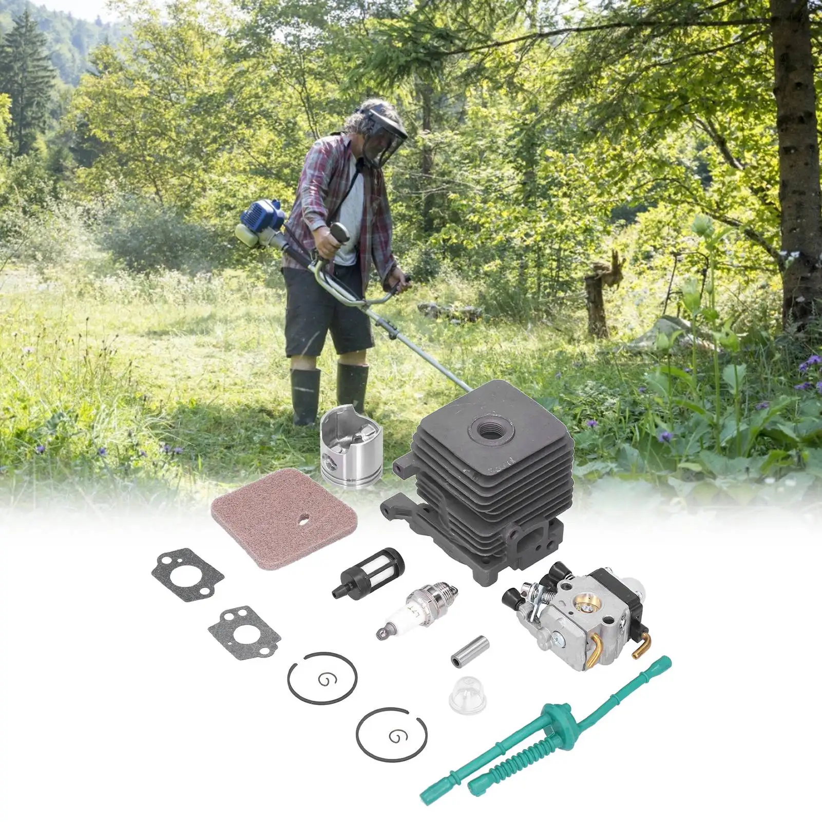 Фото Комплект цилиндров, поршней и прокладок для Stihl FS46 HL45 HS45 KM55 MM55 SH55 SH85 BG45 BG46 BG55 BG65 BG85 BR45 BT45 FC55 FS38 FS45 №4