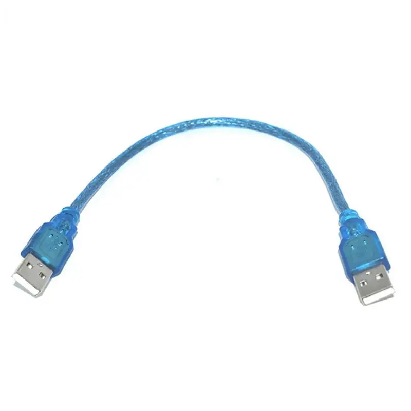 

USB 2.0 Extension Cable Copper Male to Female USB Short cable Dual Shielding Transparent Blue High Speed Anti-interference 30cm