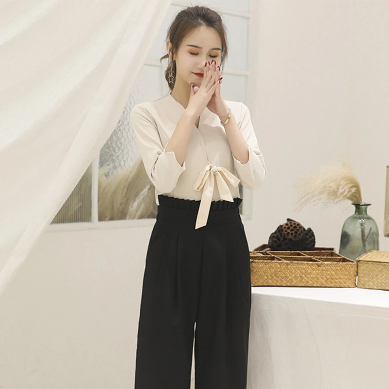 Косметологический комбинезон для бани ног модные брюки с длинными рукавами и