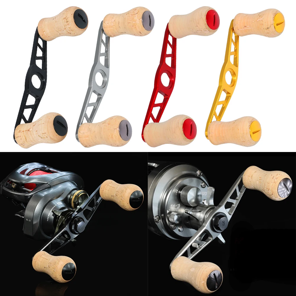 

Refit Aluminum Alloy Fishing Reel Handle Rocker Light Weight Rubber Wood Knob For Daiwa Or Shimano Baitcasting Reel