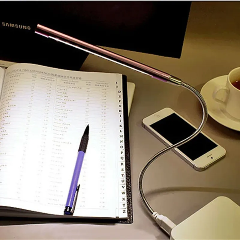 

Book Light NEW Metal Material USB LED Light FlexibleReading Lights for Notebook Laptop PC Computer Keyboard Reading Lighting